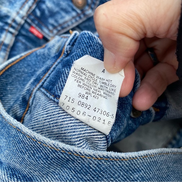 Vintage Levi’s 70506 Denim Trucker Jacket Made in USA Size 48 90s Red Tab - Picture 7 of 7